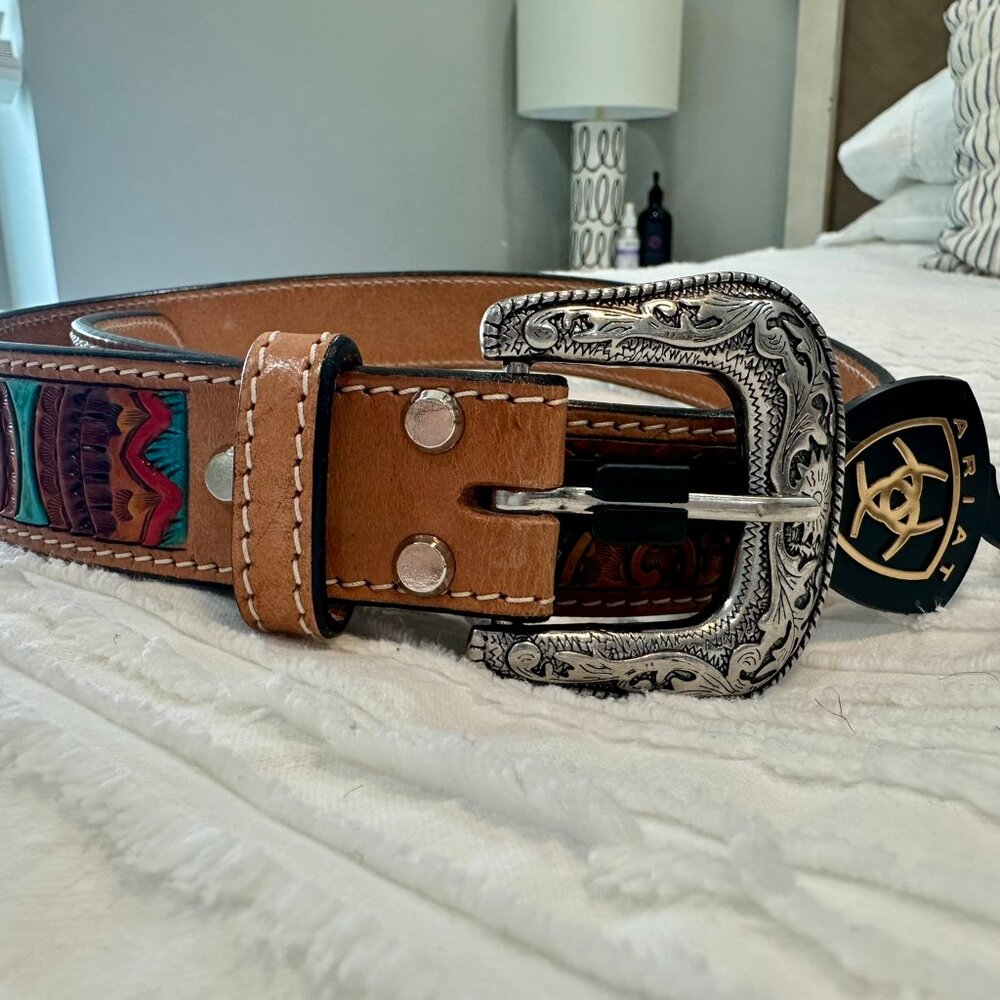 Floral Emboss Western Belt
